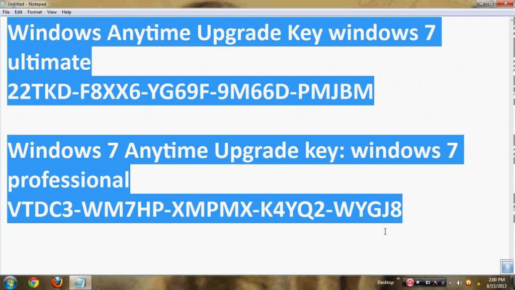 Serial key for windows 7 professional sp1